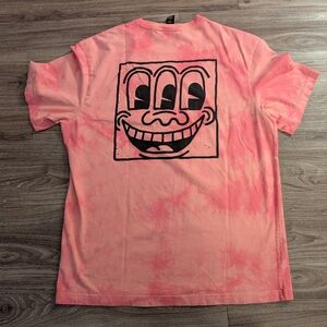 Vintage Style Keith Haring H&M Smiling Face Design Graphic Tee L